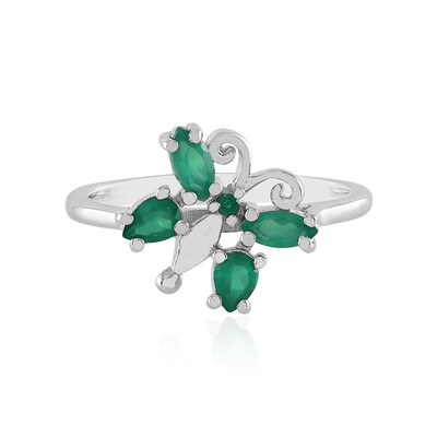 Green Onyx Silver Ring