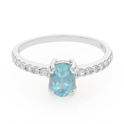 Blue Apatite Silver Ring