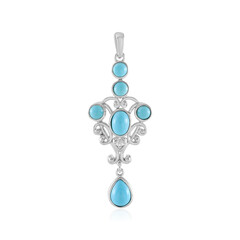 Sleeping Beauty Turquoise Silver Pendant