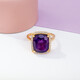 Moroccan Amethyst Silver Ring