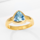 Sky Blue Topaz Silver Ring (MONOSONO COLLECTION)