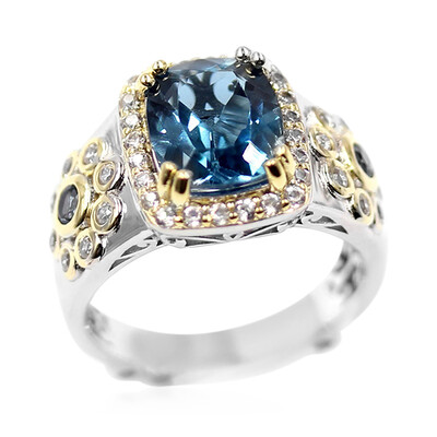 London Blue Topaz Silver Ring (Dallas Prince Designs)