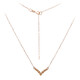 18K SI1 Argyle Rose De France Diamond Gold Necklace (Annette)