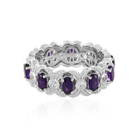 Zambian Amethyst Silver Ring (Dallas Prince Designs)