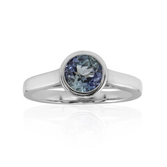 Unheated Tanzanite Silver Ring