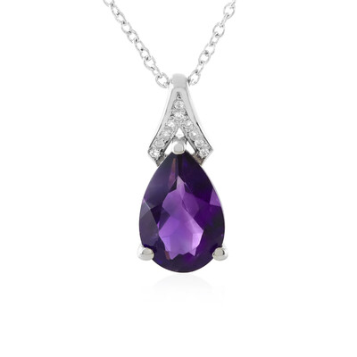 Zambian Amethyst Silver Necklace