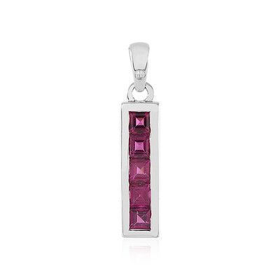 Rhodolite Silver Pendant