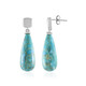 Turquoise Silver Earrings (MONOSONO COLLECTION)