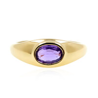 9K Unheated Ceylon Purple Sapphire Gold Ring