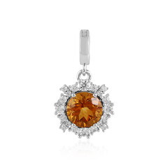 Madeira Citrine Silver Pendant