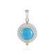 Sleeping Beauty Turquoise Silver Pendant (Granulieren)