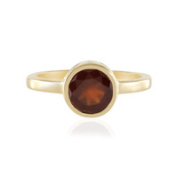 Hessonite Garnet Silver Ring