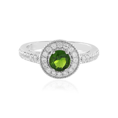 Russian Diopside Silver Ring