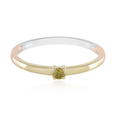 9K I2 Yellow Diamond Gold Ring