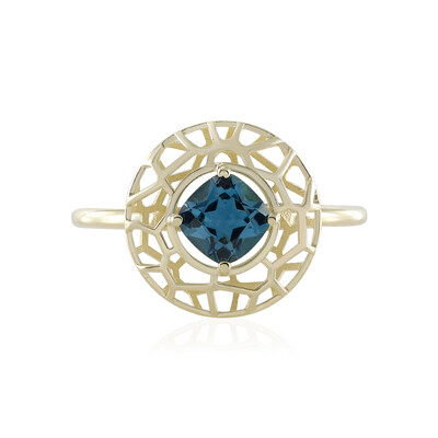 9K London Blue Topaz Gold Ring (Ornaments by de Melo)