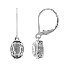 White Topaz Silver Earrings