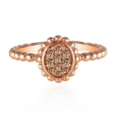 9K SI1 Argyle Rose De France Diamond Gold Ring (Annette)