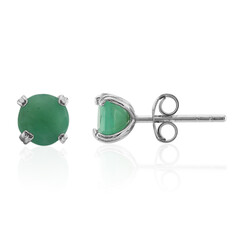 Brazilian Emerald Silver Earrings