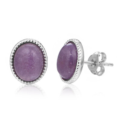 Lepidolite Silver Earrings