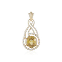 14K Yellow Zircon Gold Pendant (de Melo)