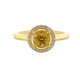 Yellow Zircon Silver Ring