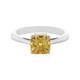 Yellow Zircon Silver Ring