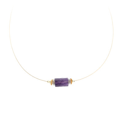 Zambian Amethyst Silver Necklace