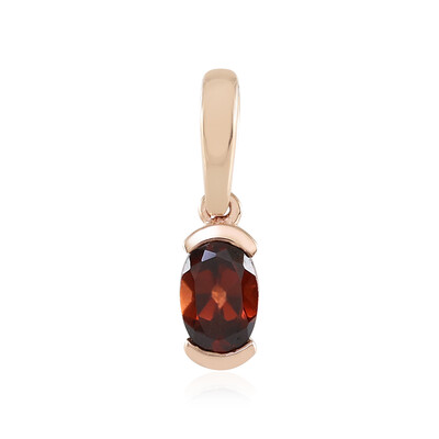 9K Red Zircon Gold Pendant