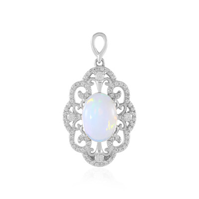 Welo Opal Silver Pendant (Adela Silber)