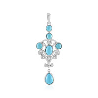 Sleeping Beauty Turquoise Silver Pendant