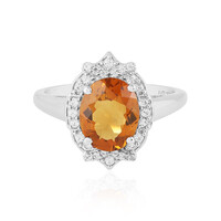 Madeira Citrine Silver Ring