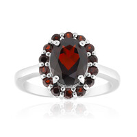 Garnet Silver Ring