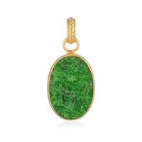 Uvarovite Silver Pendant