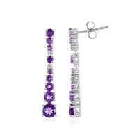 Siberian Amethyst Silver Earrings