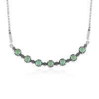 Green Turquoise Silver Necklace (Desert Chic)