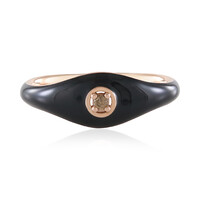 I2 Champagne Diamond Silver Ring