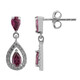 Malaya Garnet Silver Earrings