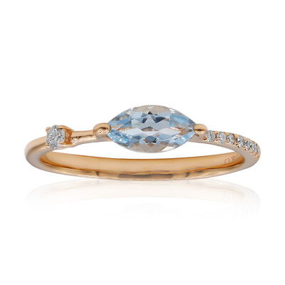 14K AAA Brazilian Aquamarine Gold Ring (CIRARI)