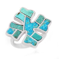 Kingman Turquoise Silver Ring (Anne Bever)