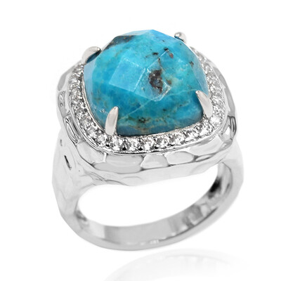 Kingman Blue Mojave Turquoise Silver Ring (Faszination Türkis)