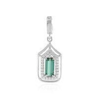 Benedito Green Tourmaline Silver Pendant