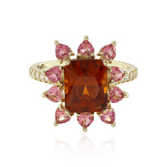 9K Hessonite Garnet Gold Ring (Adela Gold)