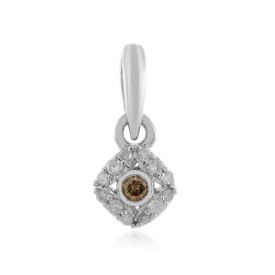 I2 Champagne Diamond Silver Pendant