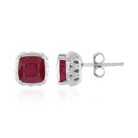 Bemainty Ruby Silver Earrings