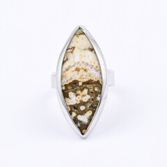 Ocean Jasper Silver Ring