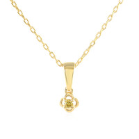 I3 Yellow Diamond Silver Necklace