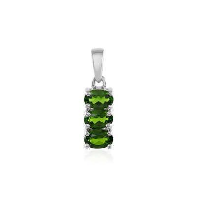 Russian Diopside Silver Pendant