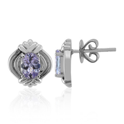 Lilac Tanzanite Silver Earrings (Pallanova)