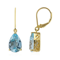 Sky Blue Topaz Silver Earrings