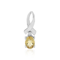 Yellow Beryl Silver Pendant